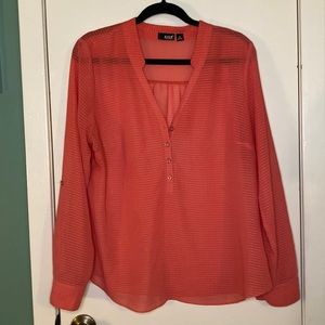 Sheer Orange Blouse